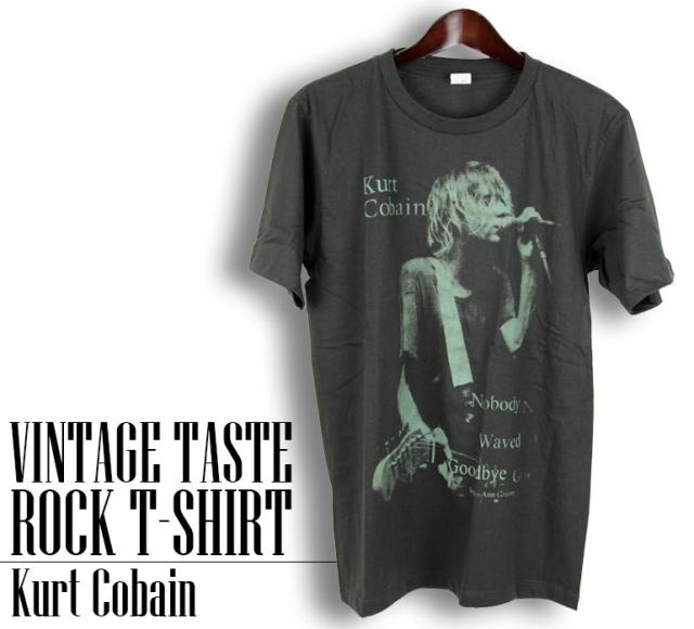 ヴィンテージ風 Kurt Cobain Tシャツ カート・コバーン 半袖 ロックT