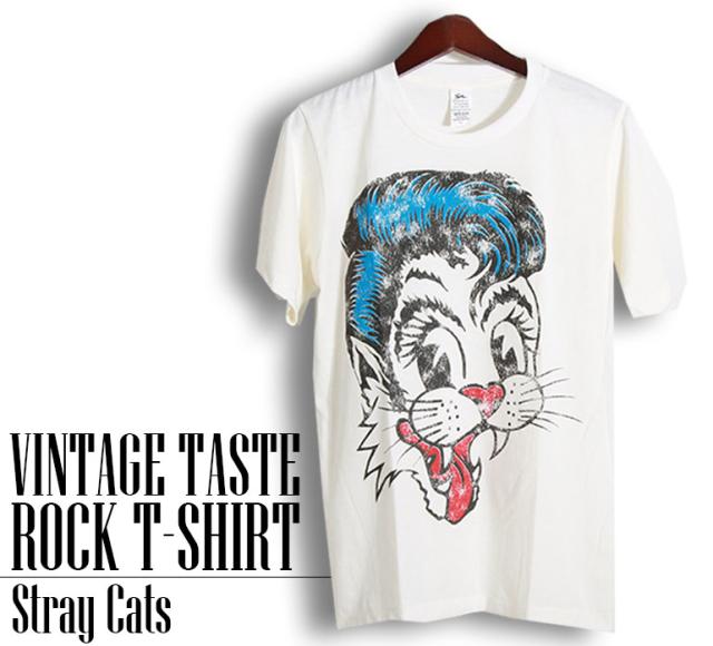 ヴィンテージ風 Stray Cats Tシャツ ストレイ キャッツロックT
