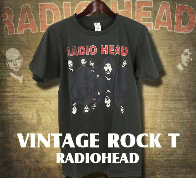 古着テイストロックTシャツ Radiohead レディオヘッド メンバー集合ロゴ バンドTシャツ メンズ レディース パンク｜au PAY マーケット