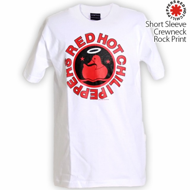 Red Hot Chili Peppers Tシャツ レッドホットチリペッパーズ レッチリ アヒル ロックTシャツ バンドTシャツ メンズ レディース  パロディ Tシャツ おもしろ ロゴ 衣装 ダンス ファッション ブラック ホワイト 黒 白 コットン 綿 100% 春夏 夏物 おしゃれ M L ...