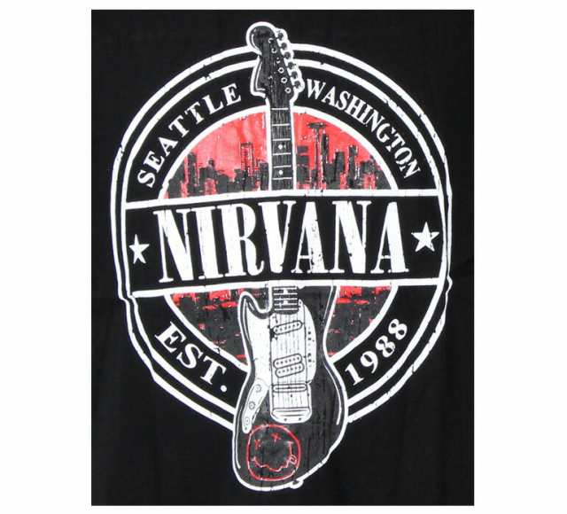 ロックtシャツ Nirvana ニルヴァーナ ニルバーナ ギターサークルロゴ バンドtシャツ メンズ レディース パンクの通販はau Pay マーケット T Link Au Pay マーケット店