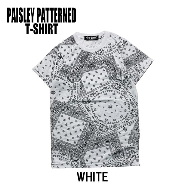 ★半袖 クルーネック ペイズリー トップス Tシャツ ペイズリー柄 Tシャツ メンズ レディース ストリート 半袖