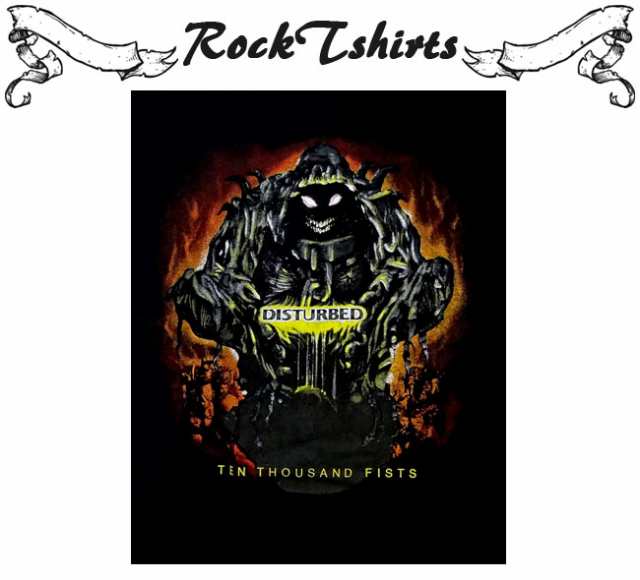 ロックtシャツ Disturbed ディスターブド Ten Thousand Fists かっこいいイラスト バンドtシャツ メンズ レディース パンクの通販はau Pay マーケット T Link Au Pay マーケット店