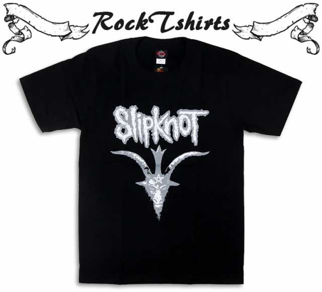 ロックTシャツ SlipKnot スリップノット 山羊イラスト バンドTシャツ ...