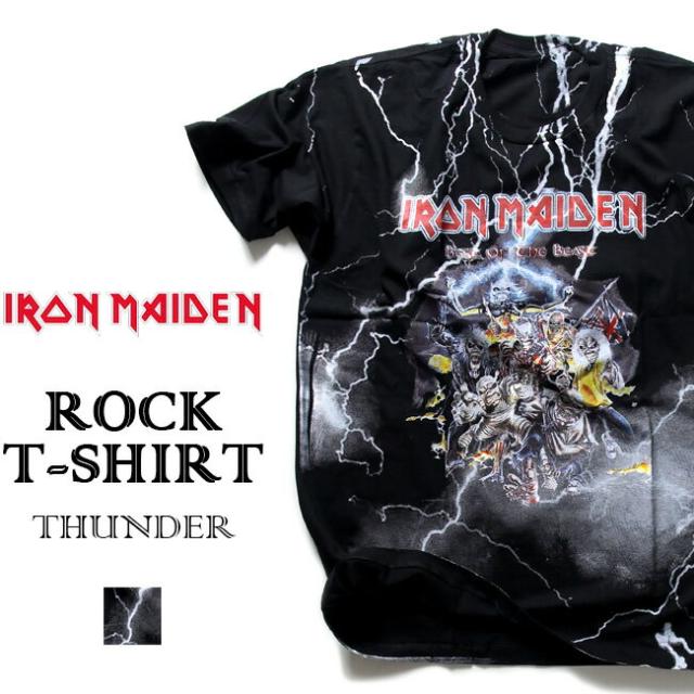 Iron Maiden アイアンメイデン サンダーデザイン ロックtシャツ バンドtシャツ メンズ レディース パンク ロックファッション の通販はau Pay マーケット T Link Au Pay マーケット店