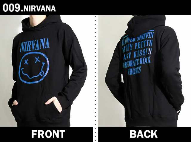 ロックパーカー Nirvana 青柄ロゴ イラスト ニルヴァーナ ニルバーナ フード付 バンドtシャツ 大きいサイズの通販はau Pay マーケット T Link Au Pay マーケット店