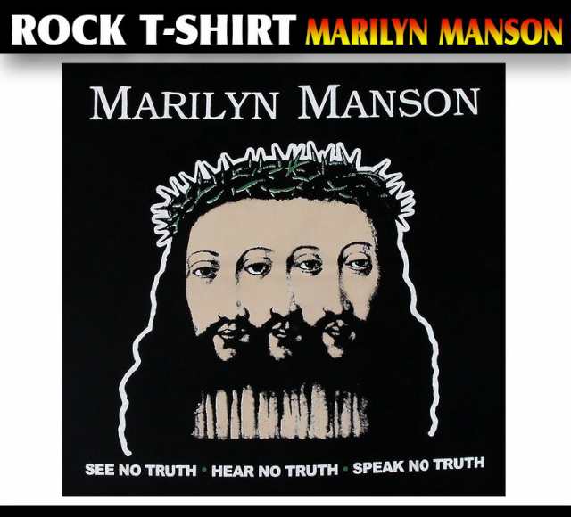 ロックTシャツ Marilyn Manson マリリン マンソン NO TRUTH バンドTシャツ メンズ レディース パンク｜au PAY マーケット