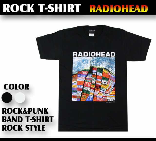 ロックTシャツ レディオヘッド Radiohead バンドTシャツ メンズ レディース パンク｜au PAY マーケット