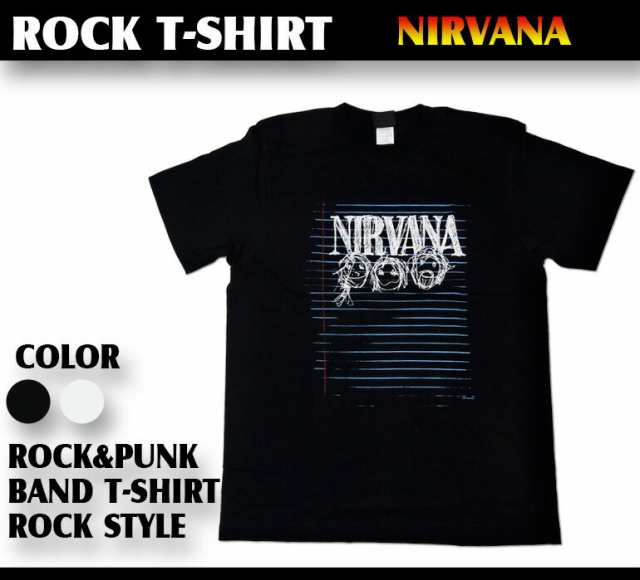 ロックTシャツ NIRVANA ニルヴァーナ ニルバーナ 落書きイラスト バンドTシャツ メンズ レディース パンク｜au PAY マーケット