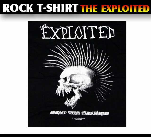 ロックTシャツ THE EXPLOITED エクスプロイテッド モヒカンドクロ バンドTシャツ メンズ レディース パンク｜au PAY マーケット