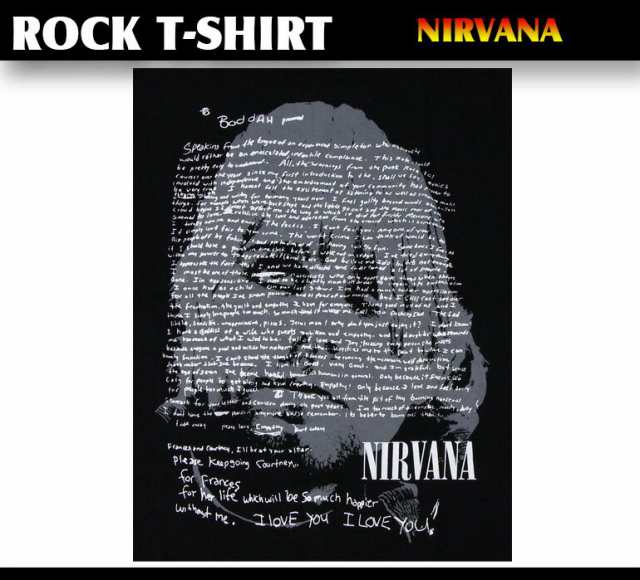 ロックTシャツ NIRVANA ニルヴァーナ ニルバーナ カート コバーンに