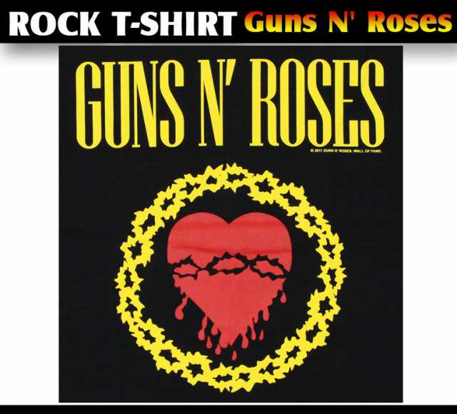 ロックtシャツ Guns N Roses ガンズ アンド ローゼス 破れたハート バンドtシャツ メンズ レディースの通販はau Pay マーケット T Link Au Pay マーケット店