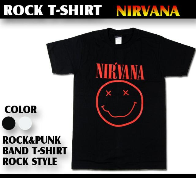 ロックtシャツ Nirvana ニルヴァーナ ニルバーナ スマイル 赤 バンドtシャツ メンズ レディース パンクの通販はau Pay マーケット T Link Au Pay マーケット店
