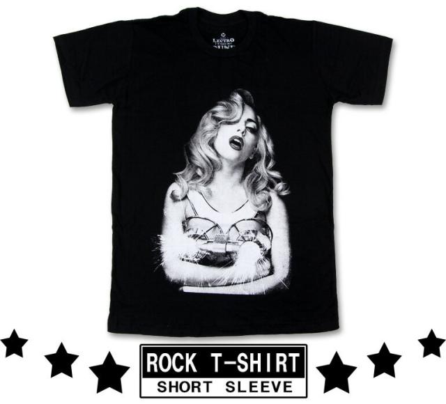 レディガガ　バンドTシャツ LADY GAGA レディ ガガ Tシャツ 半袖 ロック バンドT - メルカリ