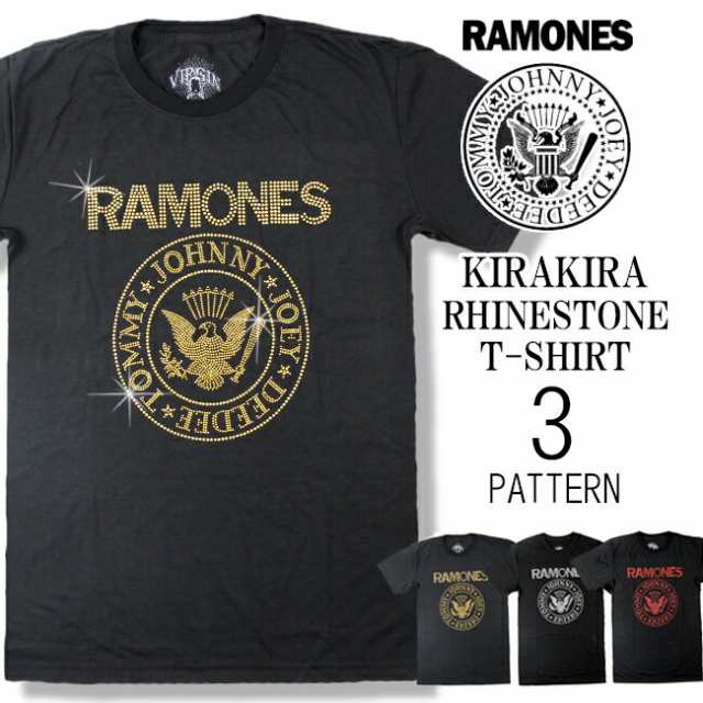 ラインストーン ロックtシャツ 3種類 半袖 バンドtシャツ Ramones ラモーンズ レディース メンズ バンドtの通販はau Pay マーケット T Link Au Pay マーケット店