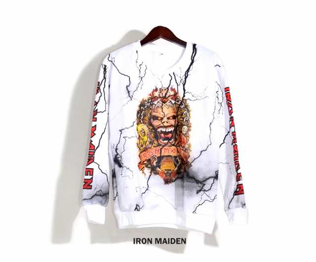 ロックパーカー Iron Maiden パーカー アイアンメイデン バンド パンク ロックファッション メンズ レディース 大きいサイズ｜au PAY  マーケット