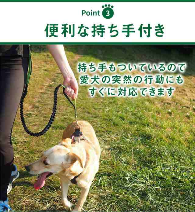 ペット用 腰ベルト付き ハンズフリー リード 1m 腰に固定 手ぶらok 犬用 反射板付き 持ち手付き 衝撃吸収素材の通販はau Pay マーケット ガジェットグルメ