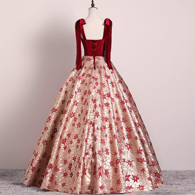 人気 ベロア ロングドレス カラードレス パーティドレス ワンピ ワインレッド Aライン ノースリーブ 発表会 舞台 オーダーサイズ可 D084 人気 ベロア ロングドレス カラードレス パーティドレス ワンピ ワイン