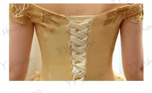 カラードレス パーティドレス ロングドレス ワンピ オフショルダー 赤