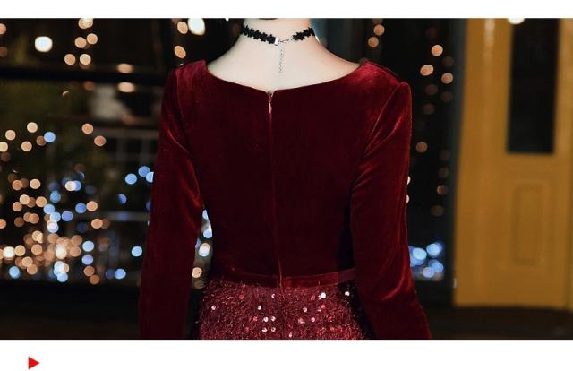 高級ベロア ロングドレス パーティードレス 舞台ドレス ナイトドレス