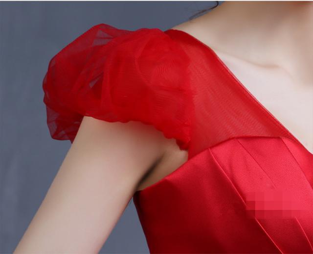 全4色 パニエ付 ロングドレス パーティドレス 舞台ドレス ワンピ V