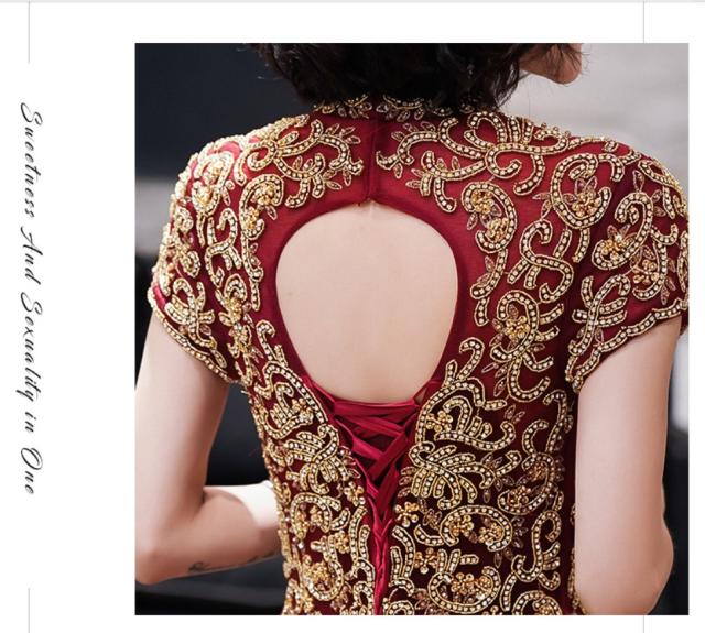 エレガント ロングドレス パーティドレス ナイトドレス ワンピ 半袖