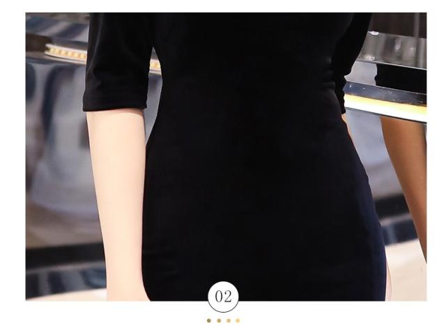 高級 ベロア マーメイドライン ロングドレス パーティドレス ワンピ