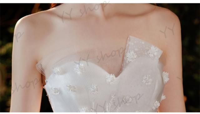 SALL ウェディングドレス Aライン ビスチェ 白 大きいサイズ オーダー