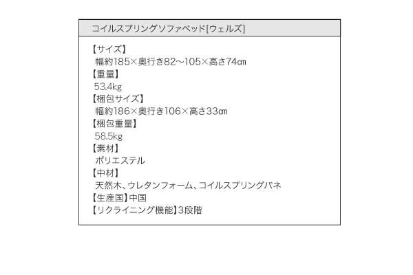 コイルスプリングソファベッド Welz ウェルズ | ソファ ソファー
