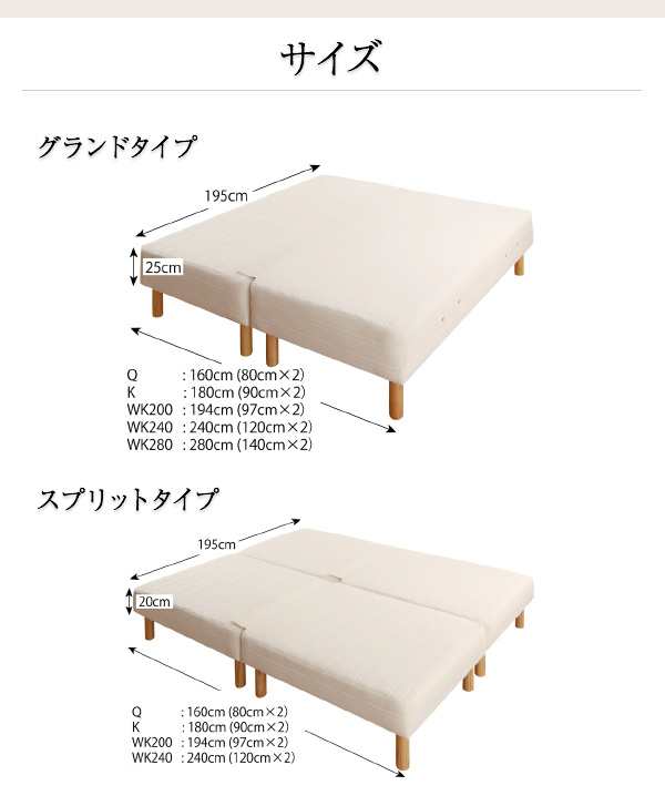 キングベッド マットレス付き 日本製 ポケットコイルマットレスベッド