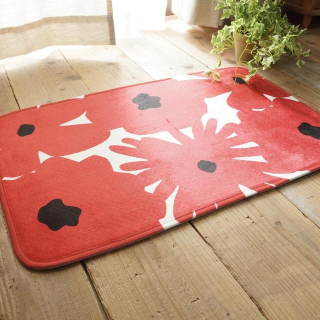 玄関マット ラグ 絨毯 洗濯機で洗えるフランネル生地の北欧花柄玄関マット約50x80cm 長方形 フランネル 北欧 花柄 洗濯機 すべり止め ホの通販はau Pay マーケット E バザール