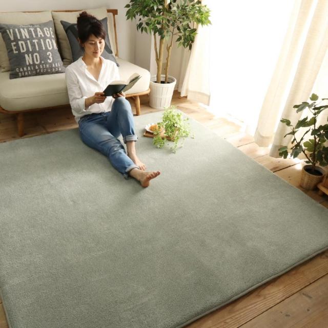 ラグ マット 絨毯 全厚30ｍｍのボリューム！もっちりふかふか！撥水＆防音のフランネルラグ 約190x240cm 長方形 ふかふか はっ水 手洗い すべり止め ホットカーペット対応 床暖 防音 遮音 シャギー フランネル ボリューム リビング用 おしゃれ 新生活 インテリア