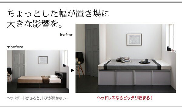衣装ケースも入る大容量デザイン収納ベッド SCHNEE シュネー 衣装ケースも入る大容量デザイン収納ベッド SCHNEE シュネー