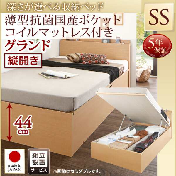組立設置付 国産 跳ね上げ式ベッド 収納ベッド Renati-NA レナーチ 