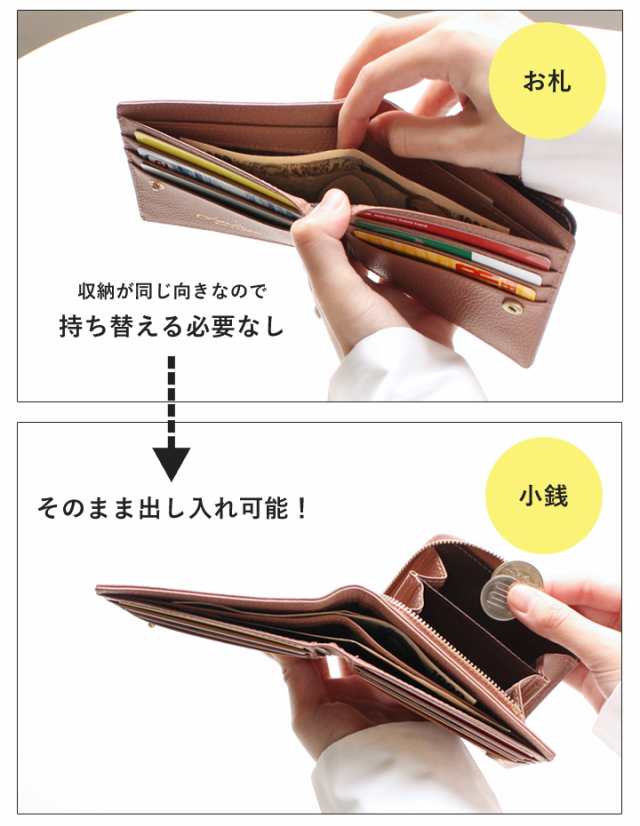 LEE1月号掲載】財布 レディース 本革 二つ折り財布 LIZDAYS