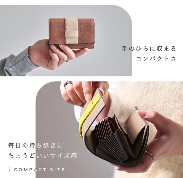財布 レディース ミニ 本革 コンパクト 二つ折り財布 カードケース
