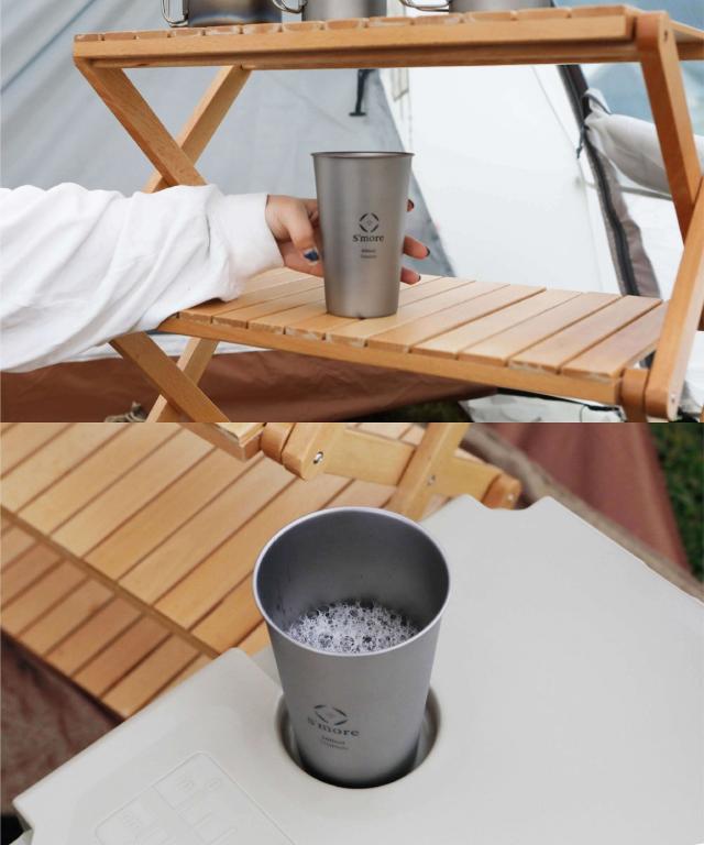 【Smore /Titanium tumbler double500】 タンブラー チタン 500ml チタンタンブラー コップ チタンコップ ダブル チタン製 アウトドア おしゃれ キャンプ 二重構造 チタン食器 SMOrsUT001TD1a500 [ダブルウォール]_3