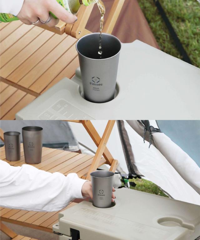 【Smore /Titanium tumbler double500】 タンブラー チタン 500ml チタンタンブラー コップ チタンコップ ダブル チタン製 アウトドア おしゃれ キャンプ 二重構造 チタン食器 SMOrsUT001TD1a500 [ダブルウォール]_4