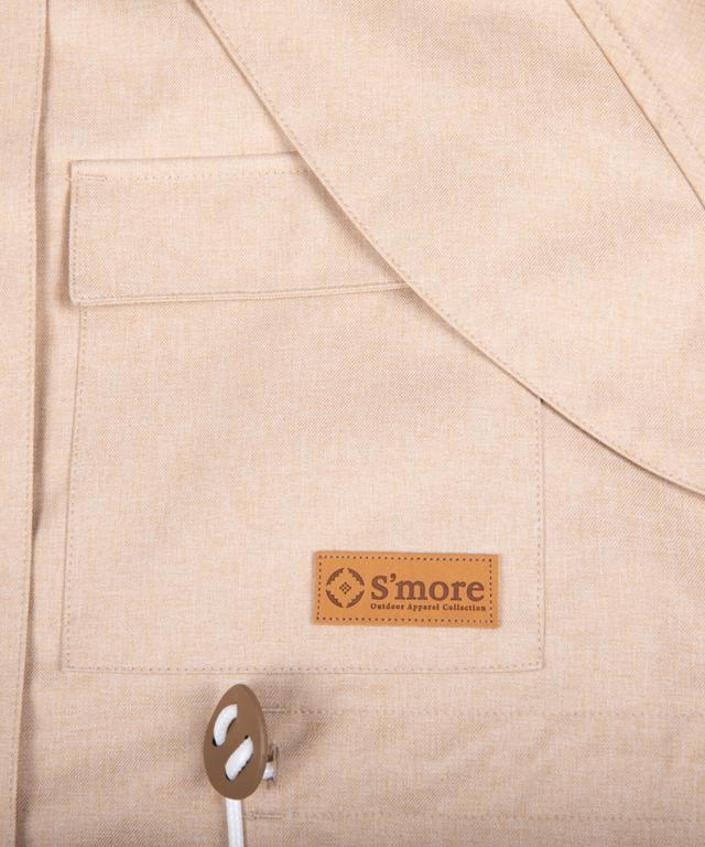 【 Smore / pocket jacket 】 ポケットジャケット スモア ジャケット パーカー レディース メンズ ユニセックス アウトドア ウェア ジャケット 防水性 防風 ナチュラル 可愛い おしゃれ フード【三面構造フードで顔まわりまでしっかりカバー】