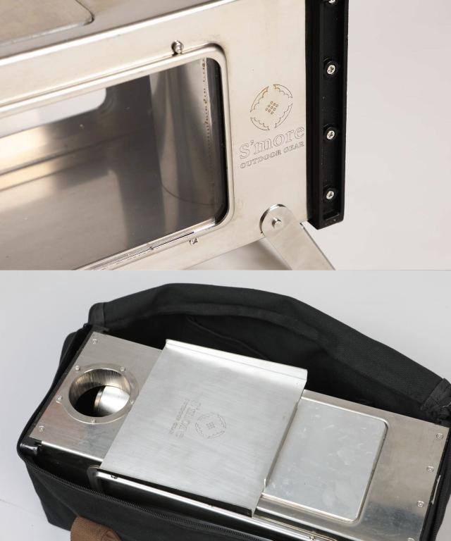 【Smore / Magic Stove 】 薪ストーブ キャンプ コンパクト 収納バッグ付き 焚き火台 調理器具 煙突 キャンプ アウトドア 暖房 BBQ 屋外 おしゃれ テントストーブ 5.6kg スタック煙突 【持ち運びコンパクト収納★薪ストーブ】