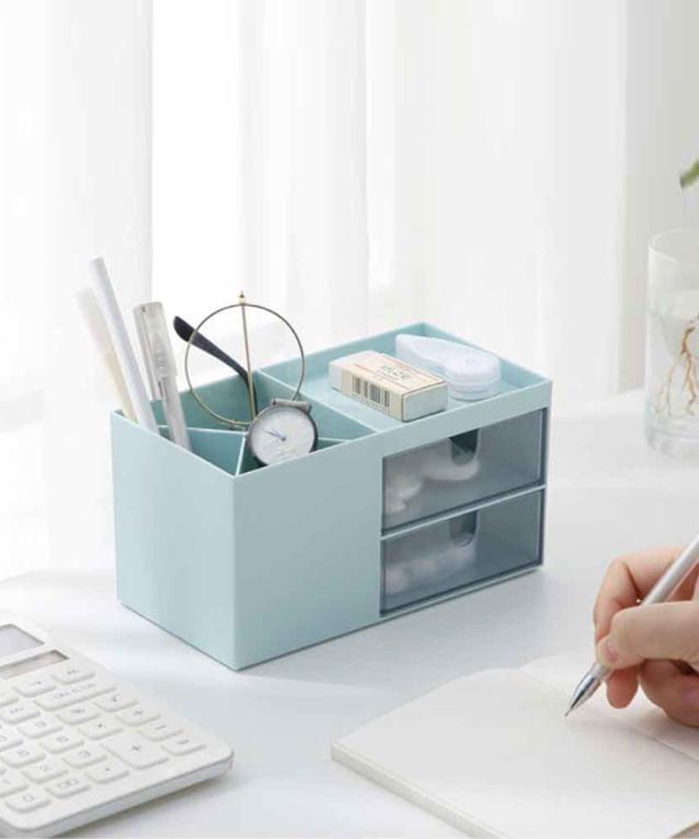 メイクグッズ 文房具など小物を可愛く収納 メイクボックス 大容量 コスメボックス 可愛い おしゃれ 卓上 小物入れ 小物収納 引きの通販はau Pay マーケット Aimoha