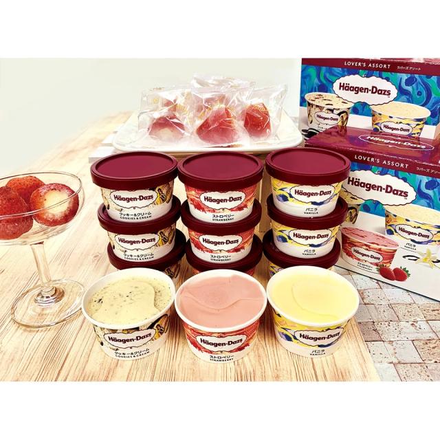 送料無料 ハーゲンダッツ＆苺アイス クリーム セット 詰め合わせ / ハーゲンダッツ 苺 アイス 詰め合わせ お取り寄せ グルメ ギフト