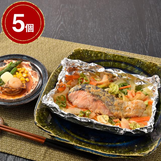 送料無料 北海道 鮭のちゃんちゃん焼きと帆立バター焼き ×5 / アスパラ コーン 味噌 お取り寄せ 通販 お土産 お祝い プレゼント ギフト バレンタイン おすすめの通販は 6,653円