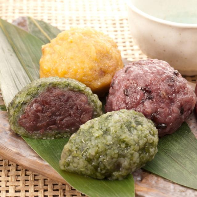 和歌山 熊野本宮釜餅 32個（よもぎ4個×4 古代米4個×2 くるみ4個×2） 送料無料