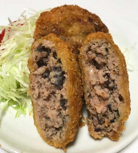 送料無料 ジビらげメンチカツ / メンチカツ ジビエ 業務用 冷食 きくらげ お取り寄せ グルメ 特産品