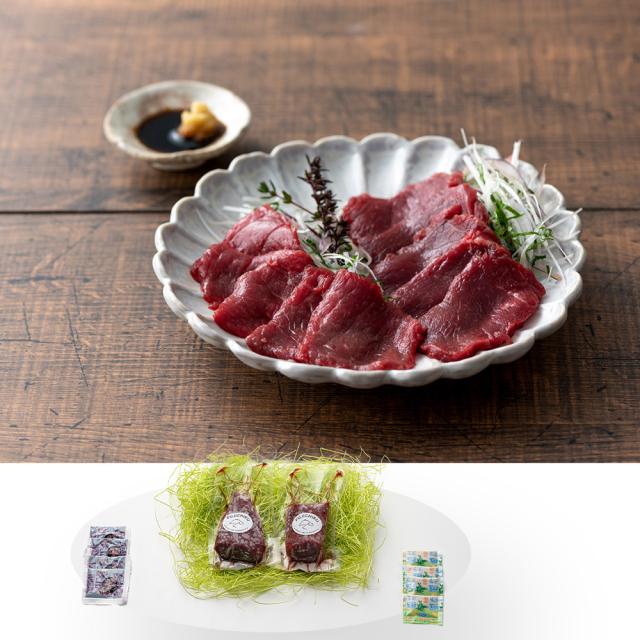 ふじ馬刺し赤身食べくらべセット 馬肉 送料無料 【お届け不可地域：離島】の通販は 5,638円