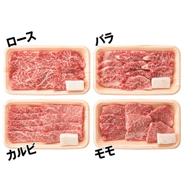 松阪牛焼肉食べ比べセット 計480g ロース カルビ もも バラ 牛肉 詰合せ 送料無料 【二重包装不可】【お届け不可地域：離島】 お取り寄せ 通販 お土産 お祝い プレゼント ギフト おすすめ_1