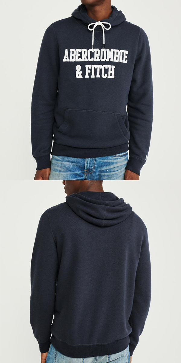 Abercrombie Fitch アバクロンビーアンドフィッチ正規品メンズ紺 ロゴアップリケプルオーバーフーディの通販はau Pay マーケット カリフォルニアスタイル