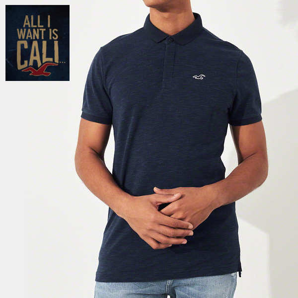 Hollisterホリスター正規品メンズshrunken Collar Polo半袖ポロシャツ Navyの通販はau Pay マーケット カリフォルニアスタイル