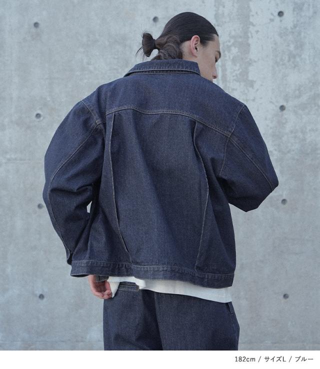 500円OFFクーポン21日23:59迄 【送料無料】『MDRタックデザインデニムジャケット』【メール便不可】【30】[デニムジャケット メンズ ライトアウター ジャケット ブルゾン 長袖 デニム 配色 ステッチ タック 綿100％ セットアップ] 送料無料】『MDRタックデザインデニムジャケット』【メール便不可